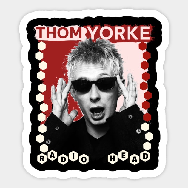 Thom radiohead band yorke Sticker by Nikimir